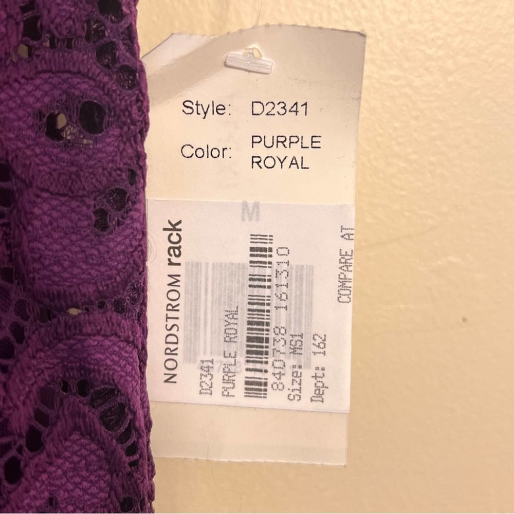 NWT ALEXIA ADMOR Purple Lace Dress Cap Sleeve Above Knee Party Cocktail Women's - Picture 6 of 11